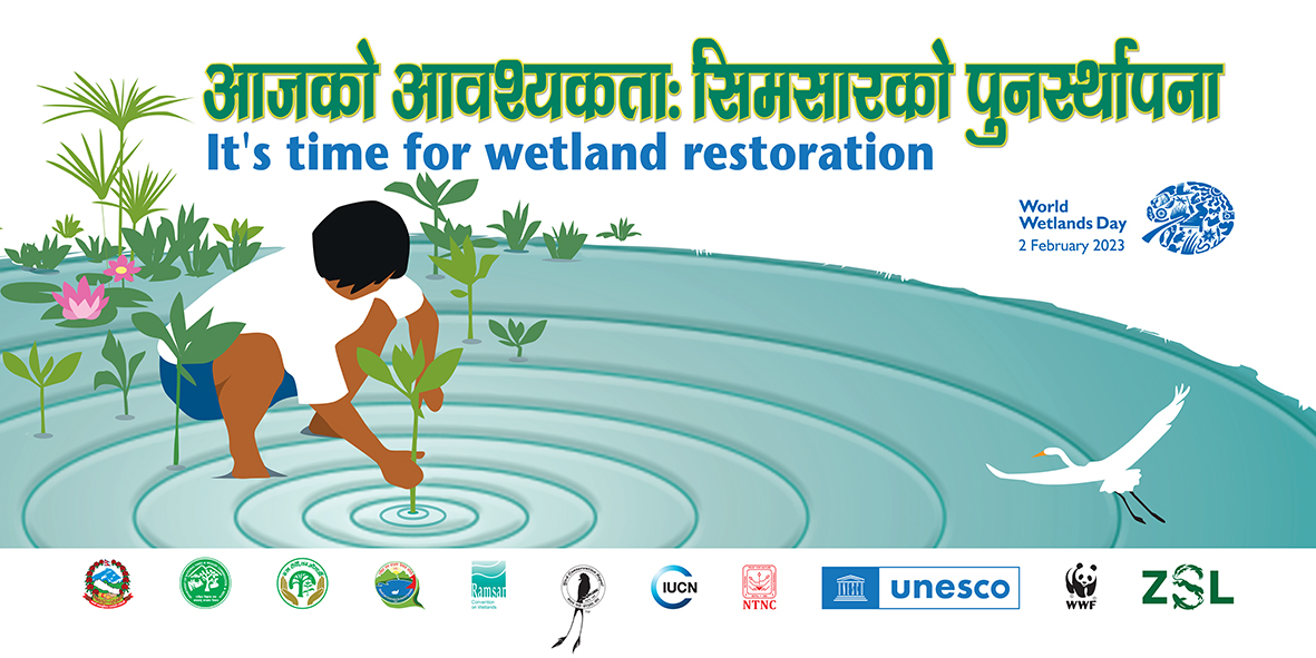 Bannar and Slogan of Wetland Day 2023